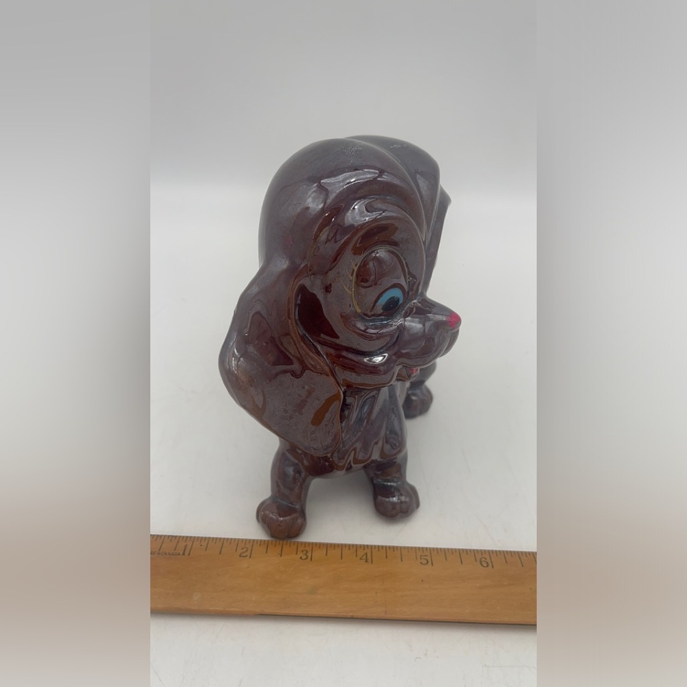 Vintage nanco Brown Hound Dog Figurine Big Blue Eyes Japan |Ceramic tabletop dog - Picture 6 of 8
